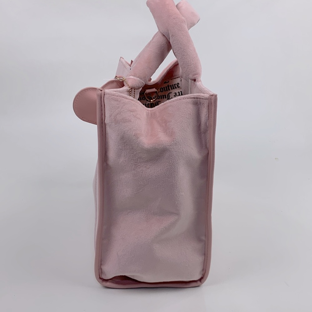 Juicy Couture Blush Pink Diamond Extra Spender Tote Heart Charm Cross strap NEW - Picture 6 of 16